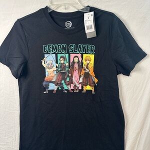 Demon Slayer Graphic Tee Size Small Black Anime Shirt NWT Tanjiro Nezuko
